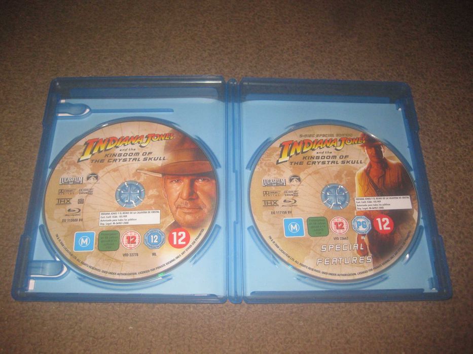 "Indiana Jones e o Reino da Caveira de Cristal" com Harrison Ford, numa Edição Especial com 2 Blu-Rays