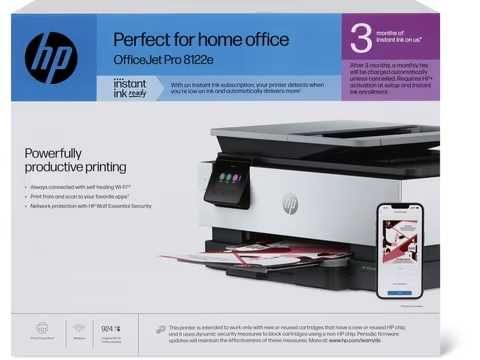 Urządzenie wielofunkcyjne OfficeJet Pro 8122e All-in-One + Tusze HP924