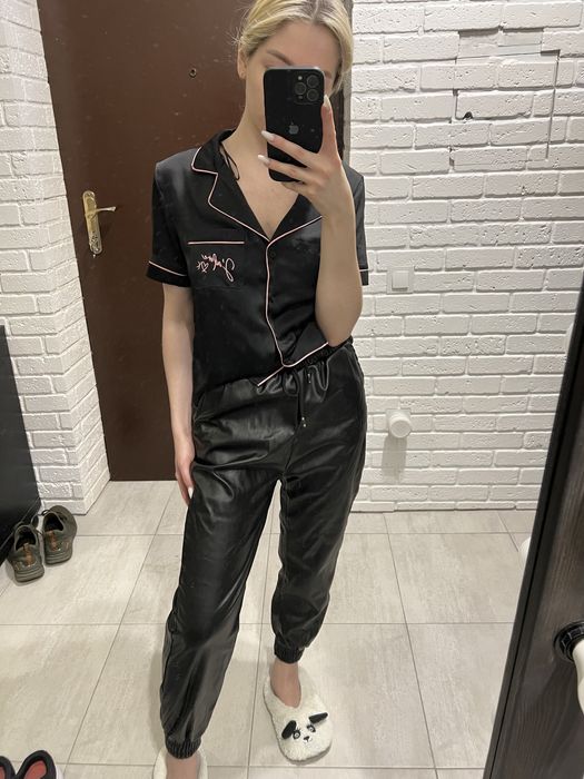 Кожаные штаны мом