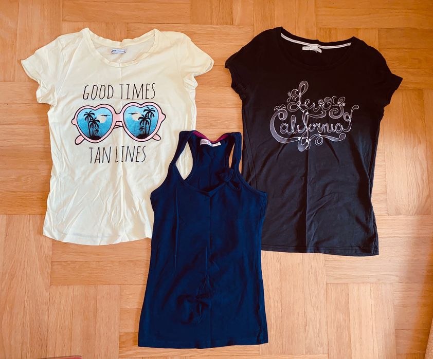 S (152-158) firmowe ubrania młodzieżowe / damskie Cropp i Levi’s