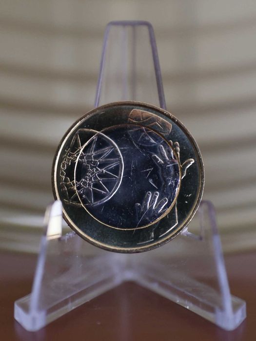 Finlândia Moeda 5 € Bimetálica - 2015 - Desportos – Basquetebol