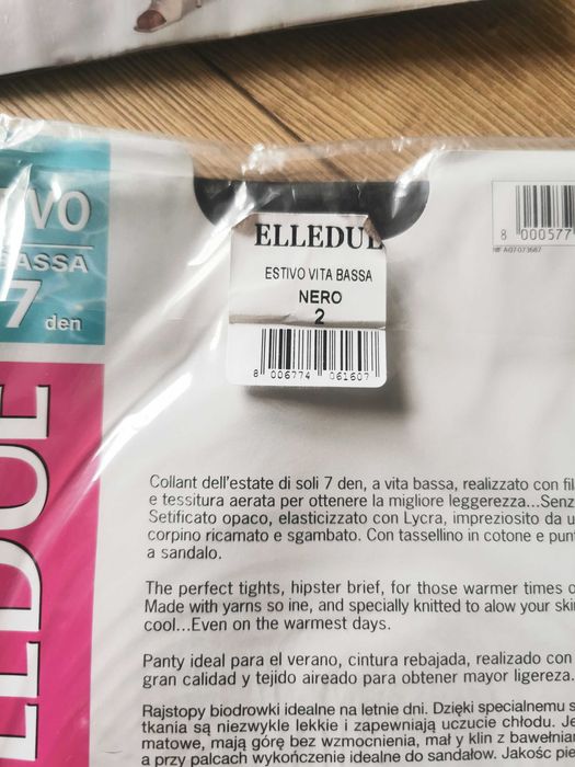 Rajstopy damskie Estivo  biodrówki, 7Den, Nero, rozmiar 2