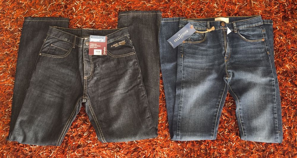 Calças ganga NOVAS:11 a 14 anos