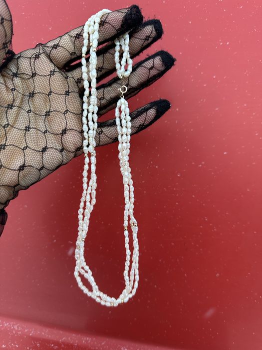 Буси:річкові перли и золото 585 (14К)