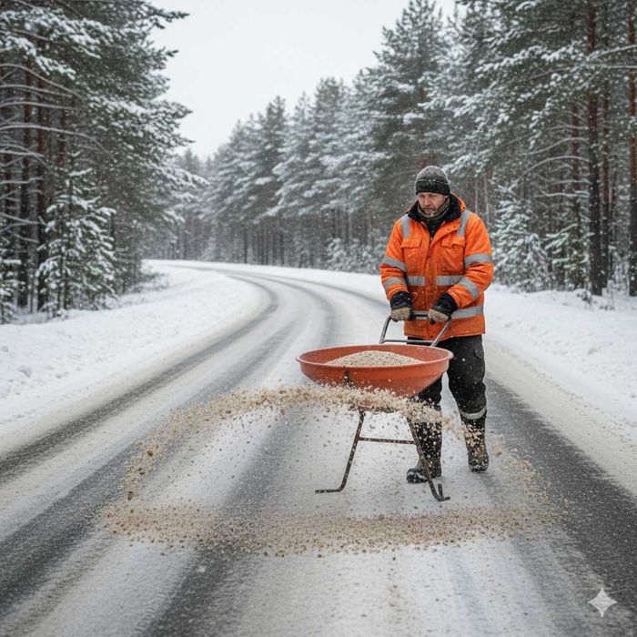 MIESZANKA Soli z PIASKIEM sól drogowa KURIER gratis