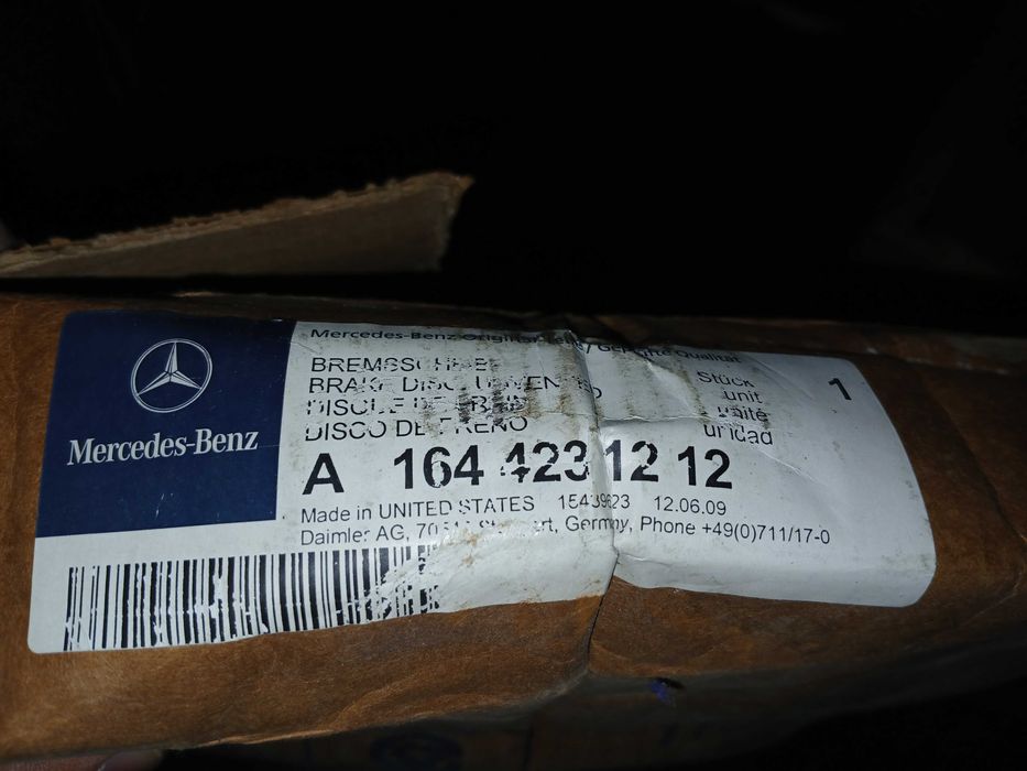 2X Tarcza hamulcowa MERCEDES OE Tył ML W164, R KLASA W251