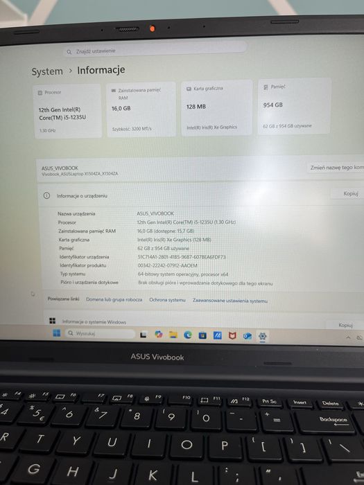 ASUS Vivobook 15 X1504ZA | i5-1235U | 16GB RAM | 1TB SSD | Win11