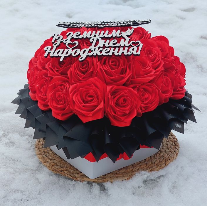 Букети з атласної стрічки