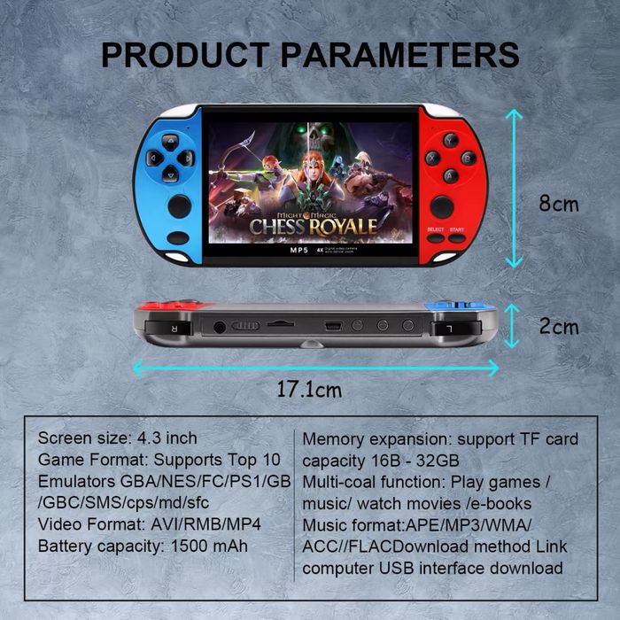 Console de jogos portátil (10000 + jogos irrepetíveis incorporados)