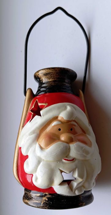 Подсвечник Дед Мороз керамический