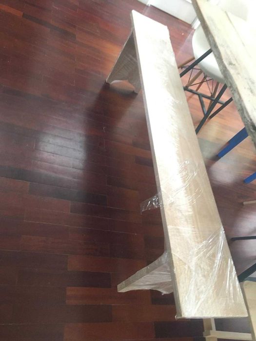 Banco corrido madeira 150 cm simples