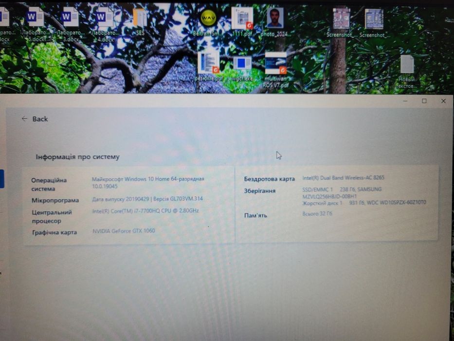 Asus ROG GL703V 17.3 ",i7 7700/RAM 32 Гб/SSD256Гб+HDD1TB/GTX1060(6Gb)