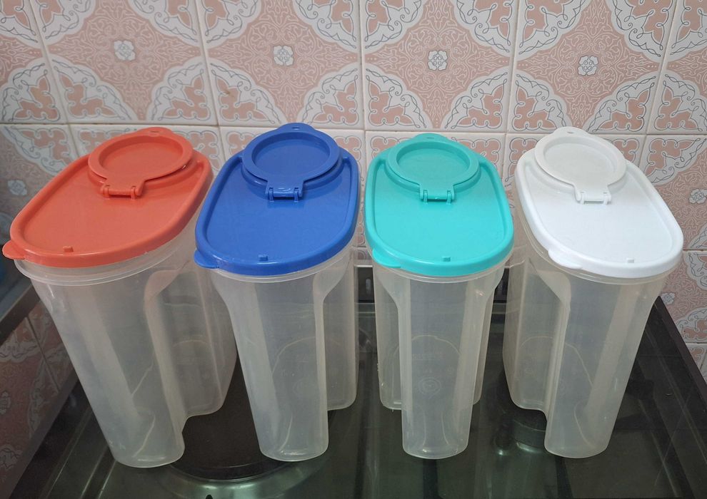 Conjunto caixas de plástico