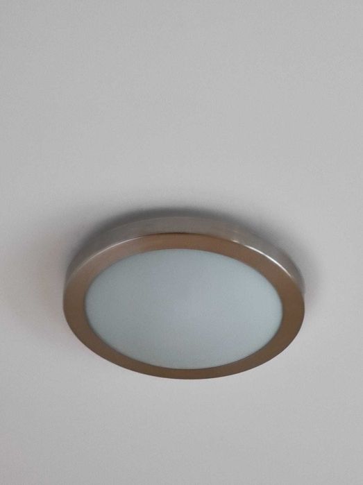 plafon circular teto metal e vidro