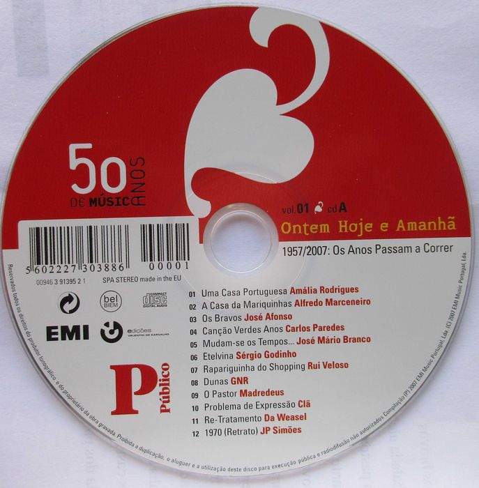 Ontem, Hoje e Amanhã - - - - - [50 Anos de Música Portuguesa] - 2 X CD