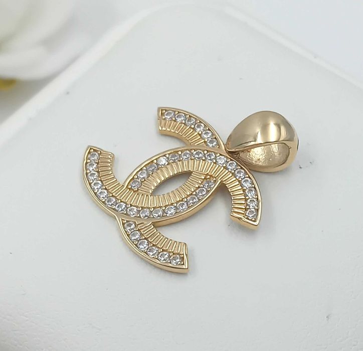 Złota zawieszka Wisiorek CC chanel próba 585 NOWA/ Fajne Okazje