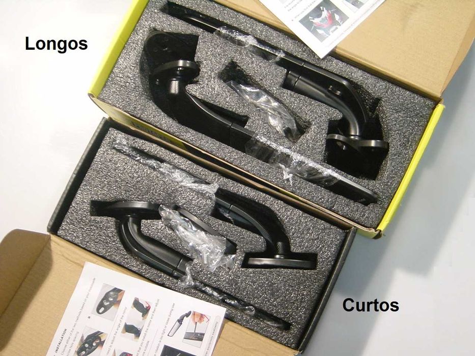 Espelhos para mota em asa aerodinâmica