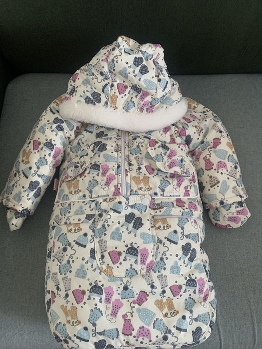 Костюм 3в1 зима б/в,від 0-1 року.