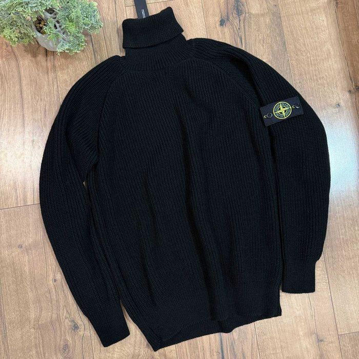 Чоловічий в'язаний гольф Stone Island | теплий светр S-XXL