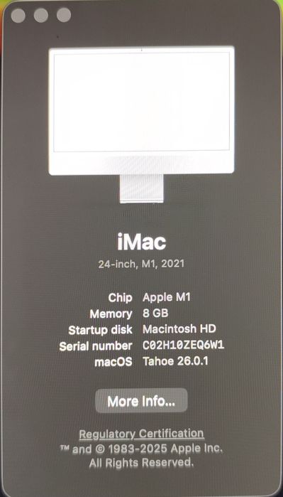 Apple iMac 24'' M1 2021 8GB SSD 256GB