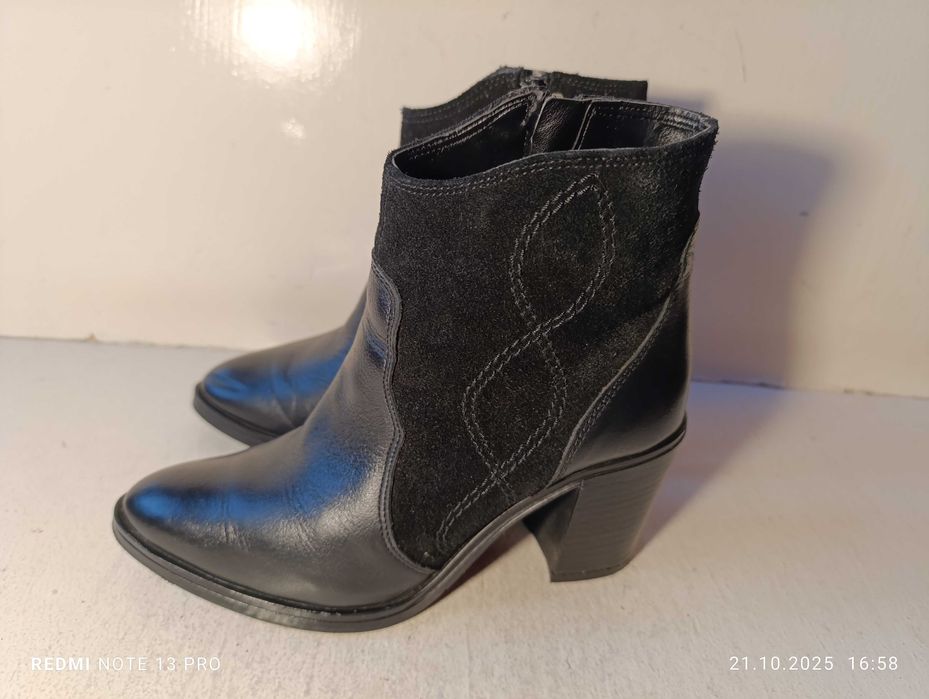 botki, kowbojki skórzane Lasocki