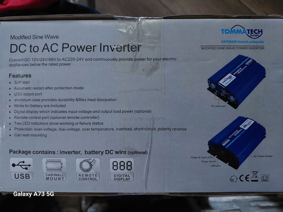 Продам преоброзователь з 12 на 220 V на 2000 ват новые в наличии 2 шту