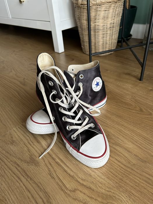 Czarne trampki converse za kostke, dlugie. R.36,5