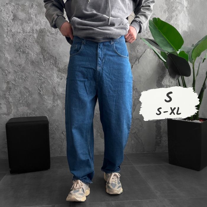 Джинси чоловічі широкі baggy/balloon jeans, штани баггі | Джинсы багги мужские широкие Джынсы беги стиль 90 х реп ск8 rap sk8 y2k | Розмір XL