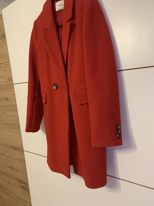 Płaszcz zimowy czerwony XS