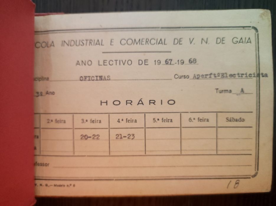 Livro de alunos Escola Industrial e Comercial de VNGaia 1967/68