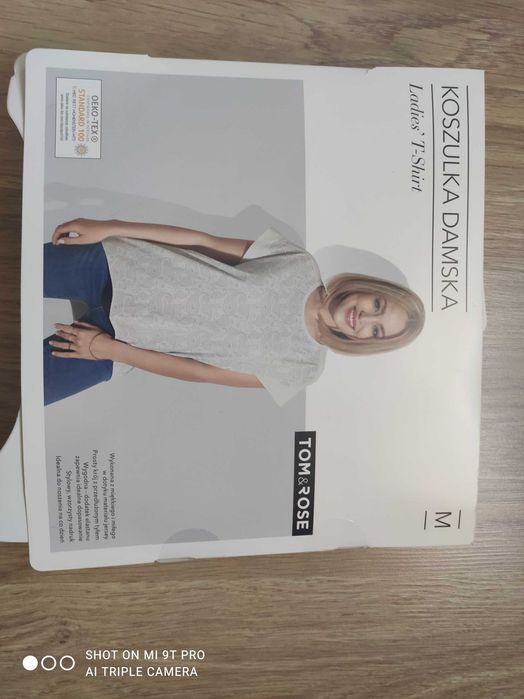 Bluzka damska M biało-szara