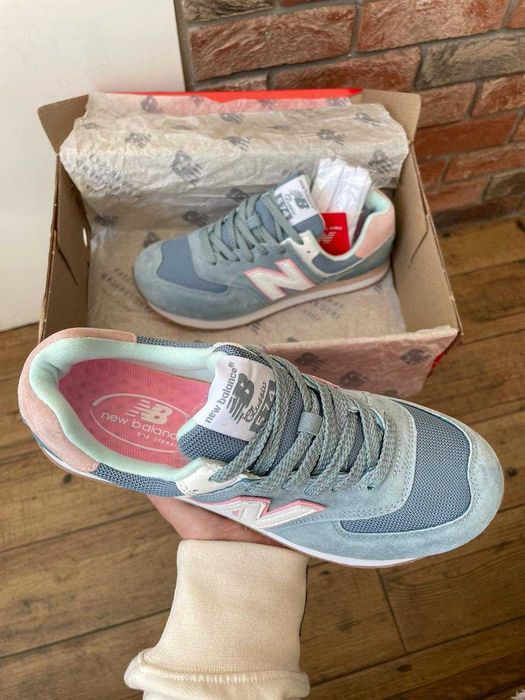 !SALE! New Balance 574 Blue/Pink 36 37 38 39 40 41 42 43 44 45 46 nb