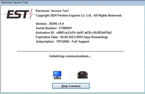 PERKINS EST 2025C Najnowszy Software Zdalna Instalacja TeamViewer FULL