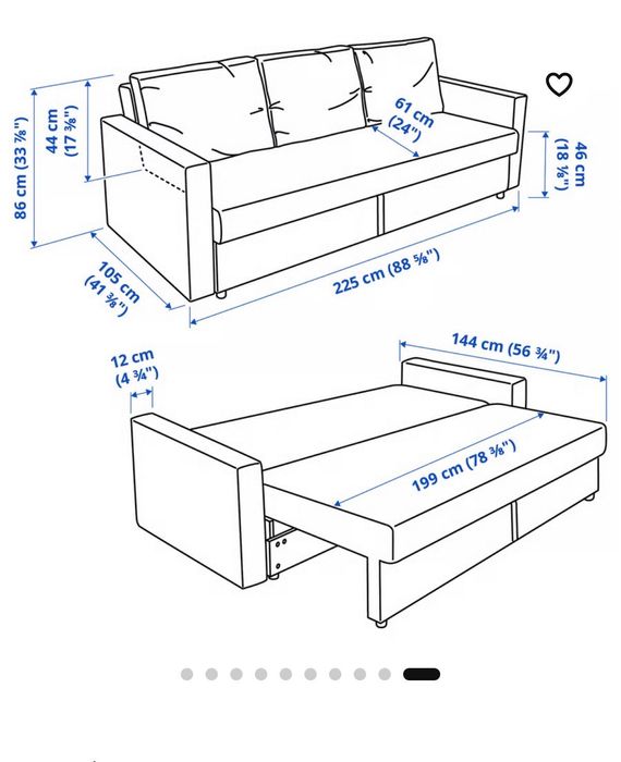 Sofá-cama IKEA 3 lugares