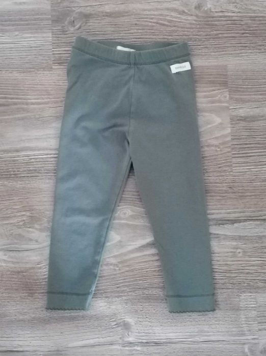 Newbie zielone legginsy z falbankami 86