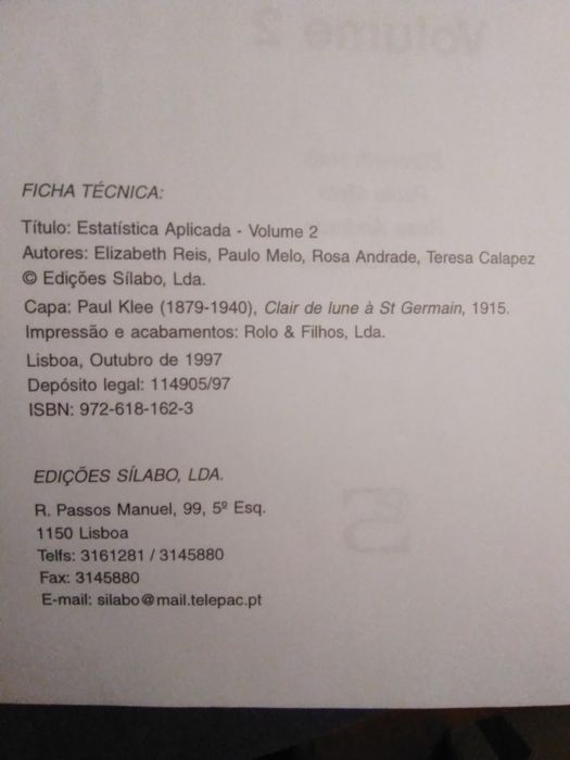 Estatística Aplicada Vol. 1. e Vol. 2