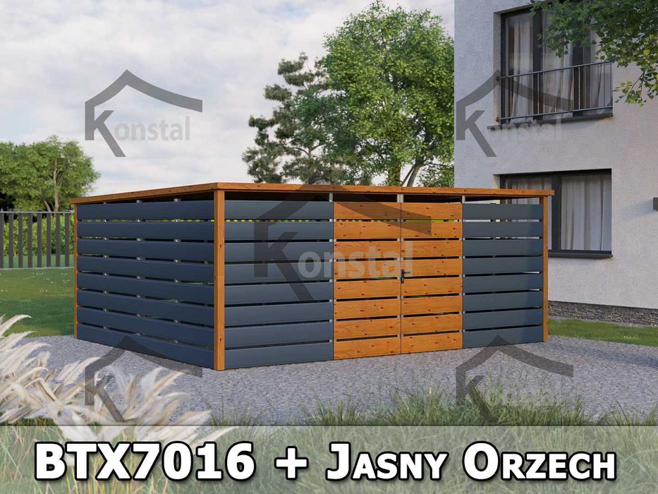 NOWOCZESNA Wiata śmietnikowa AŻUROWA - Producent !!! - Cała Polska