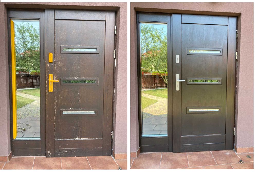 Renowacja drzwi mebli blatów schodów i stołów - odnawianie mebli