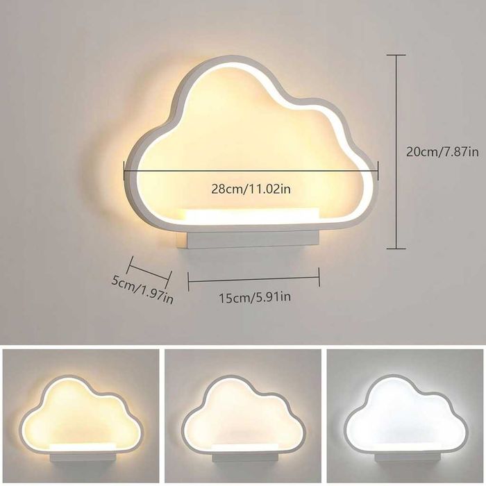 LAMPKA do pokoju dziecięcego NOCNA CHMURKA DO SYPIALNI 220V