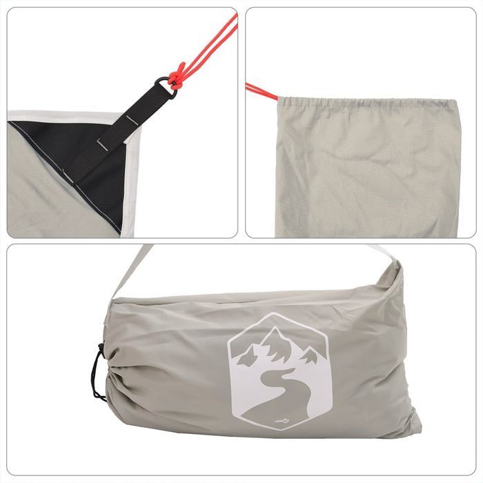 Vidaxl Zadaszenie Na Plażę, Z Obciążnikami, Szare, 214X236 Cm