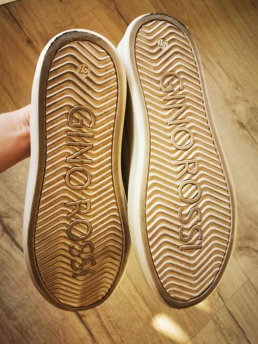 Gino Rossi sneakersy adidasy beżowe beż skórzane skóra naturalna 37