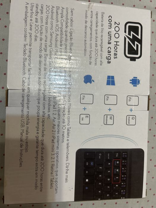 Teclado sem fios Bluetooth