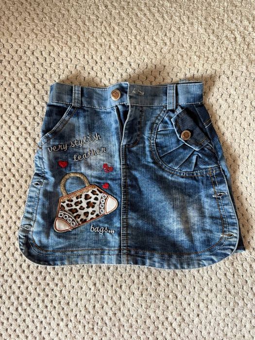 Юбка джинсовая с карманами