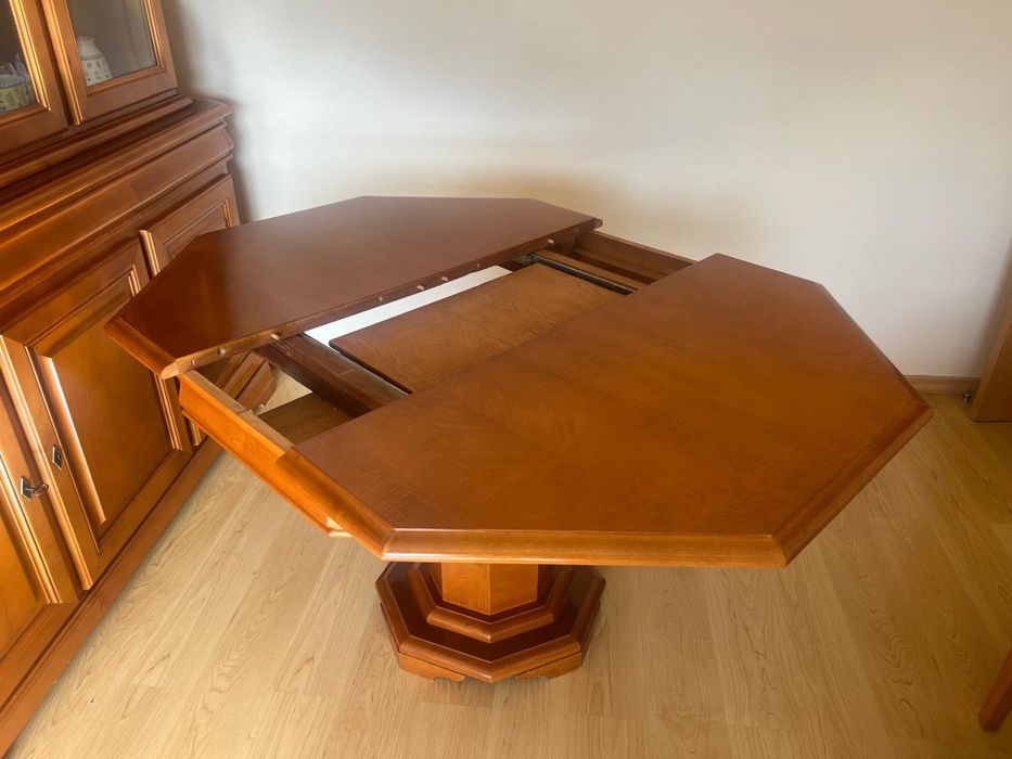 Mesa jantar, madeira maciça, estilo Luis Filipe