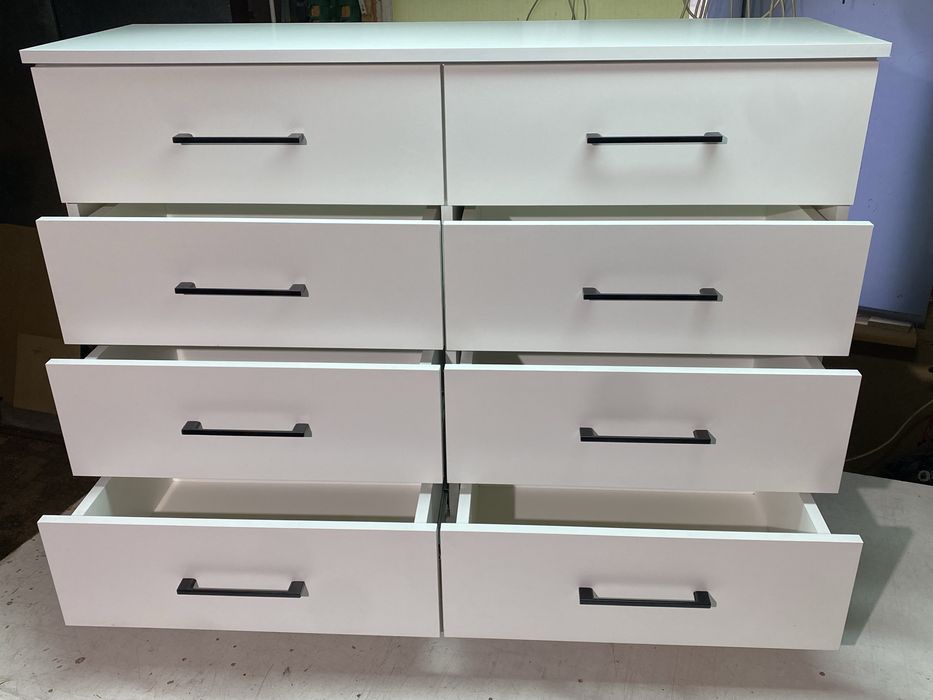 NOWA piękna komoda biała 8 SZUFLAD