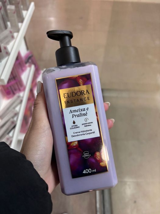 Creme Hidratante Eudora Desodorante Corporal Instance Ameixa e Praliné