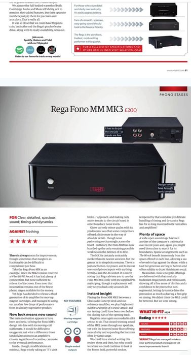 Pré-amplificador de phono Rega Fono MM MK3