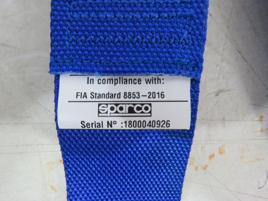 Cinto Sparco 6 Pontos com homologação FIA Azul 3''