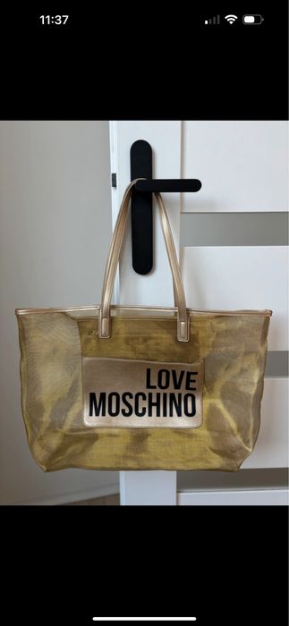 Torebka shopperka złota Love Moschino