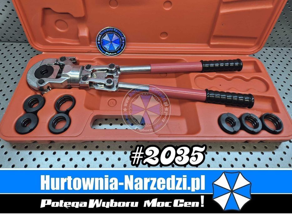 Praska Zaciskarka rur PEX-AL 8 matryc U + TH 16-32mm Zaciskarka do rur